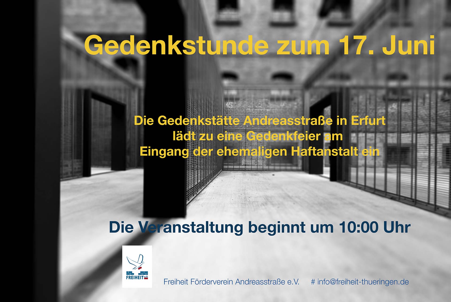 Gedenkstunde zum 17. Juni - Gedenkfeier zum 17.Juni 2021 – Freiheit – Förderverein Gedenkstätte Andreasstraße e.V.